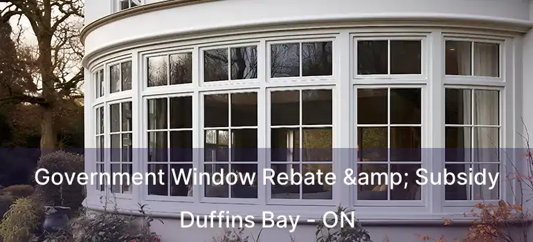 Government Window Rebate & Subsidy Duffins Bay - ON