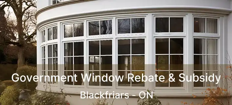  Government Window Rebate & Subsidy Blackfriars - ON