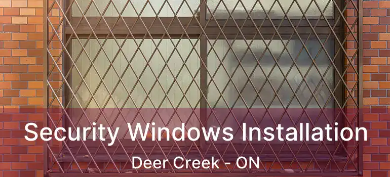  Security Windows Installation Deer Creek - ON